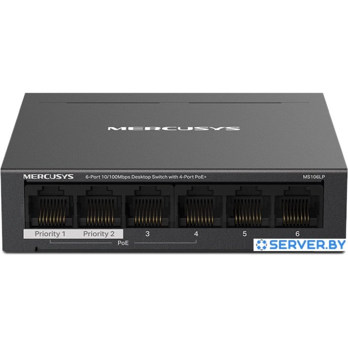 Неуправляемый коммутатор Mercusys MS106LP. Фото 1