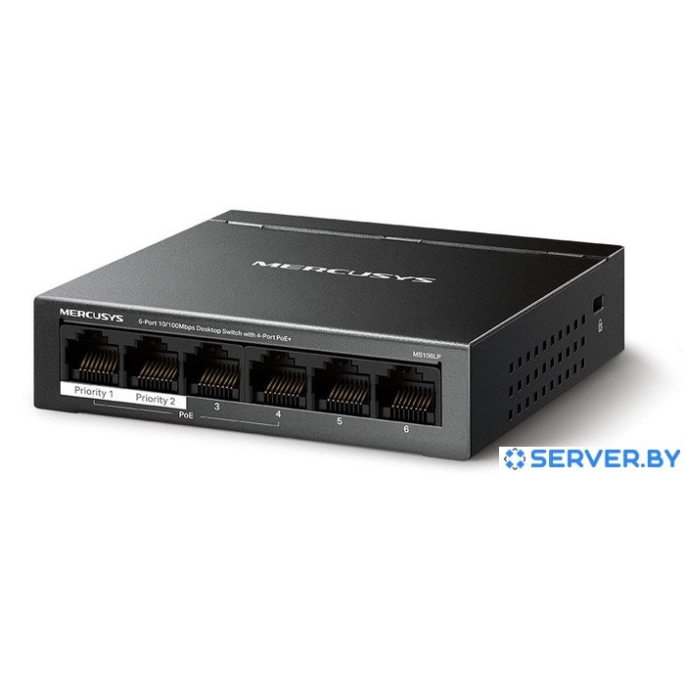 Неуправляемый коммутатор Mercusys MS106LP. Фото 2