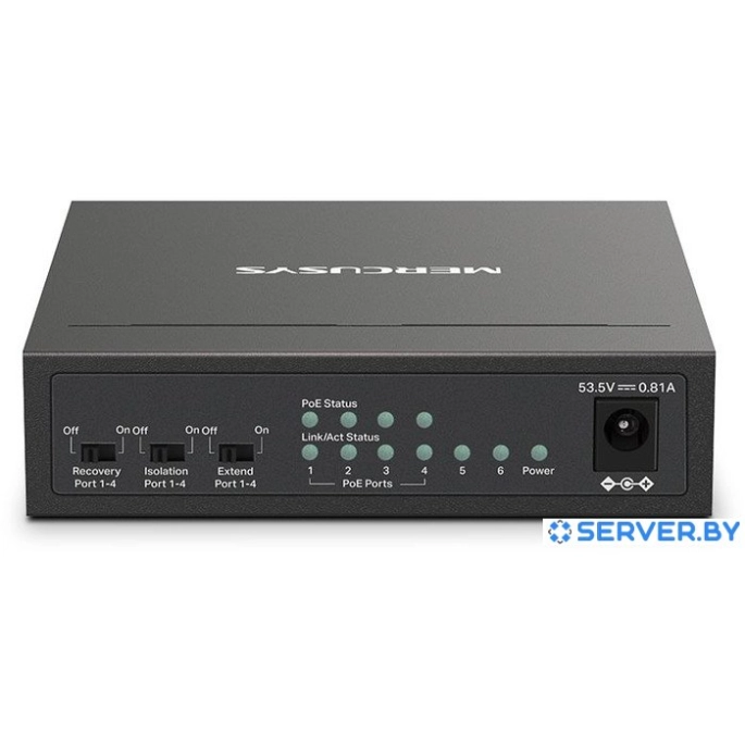 Неуправляемый коммутатор Mercusys MS106LP. Фото 3
