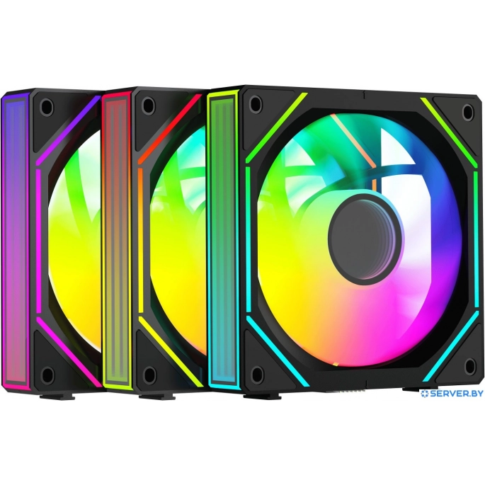 Комплект вентиляторов для корпуса Ocypus Gamma F12 Uni BK ARGB Reverse Blade 3IN1. Фото1