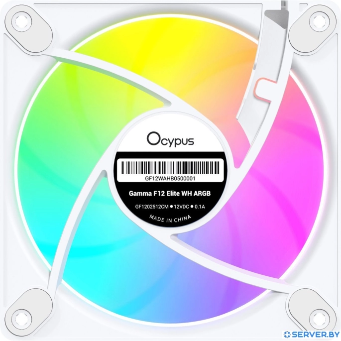 Вентилятор для корпуса Ocypus Gamma F12 Elite WH ARGB Reverse Blade. Фото 3