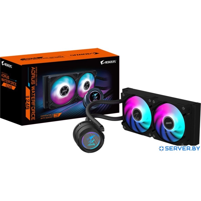 Жидкостное охлаждение для процессора Gigabyte Aorus Waterforce II 240. Фото 5