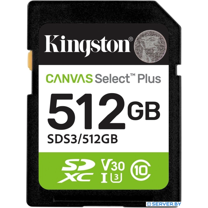 Карта памяти Kingston Canvas Select Plus SDXC 512GB SDS3/512GB. Фото1