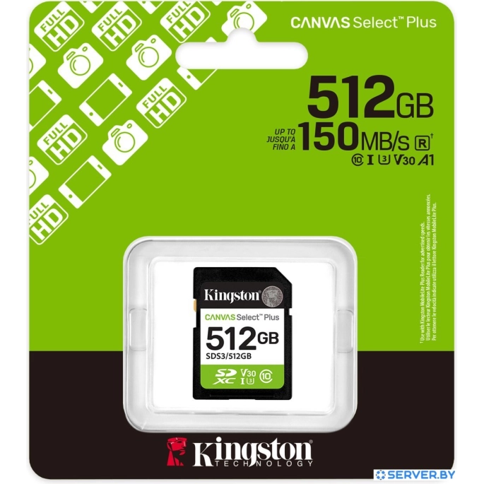 Карта памяти Kingston Canvas Select Plus SDXC 512GB SDS3/512GB. Фото3