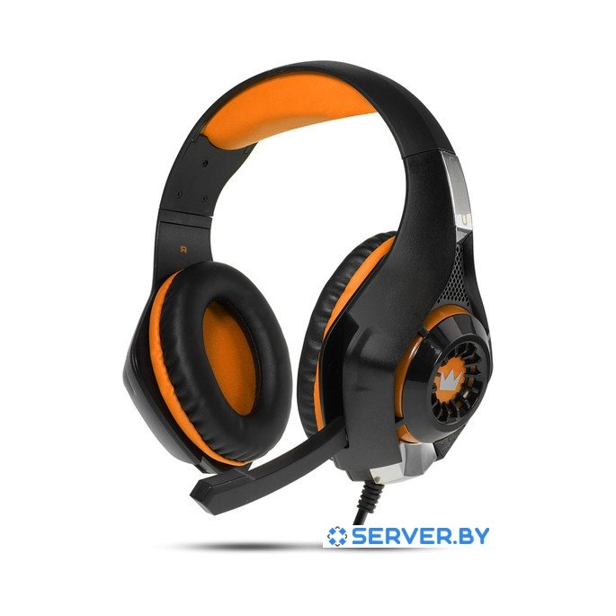 Наушники CrownMicro CMGH-102T USB (оранжевый). Фото2