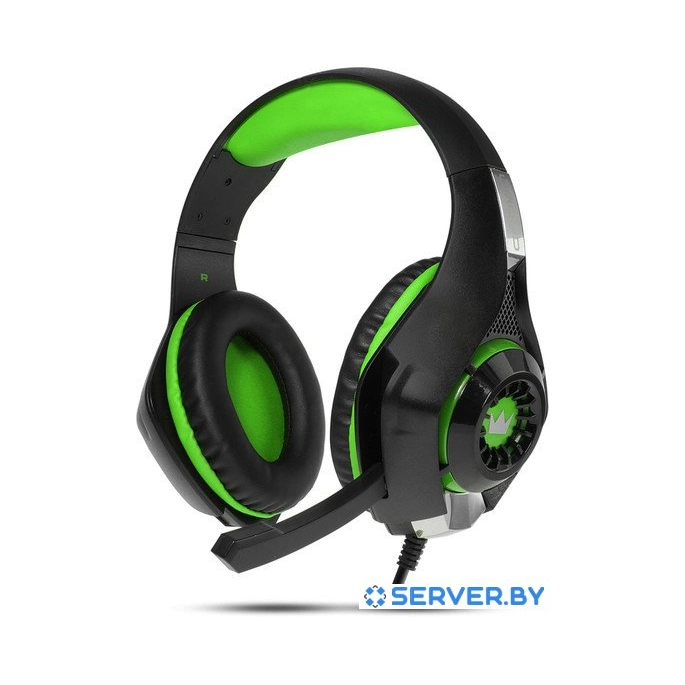 Наушники CrownMicro CMGH-102T USB (зеленый). Фото2