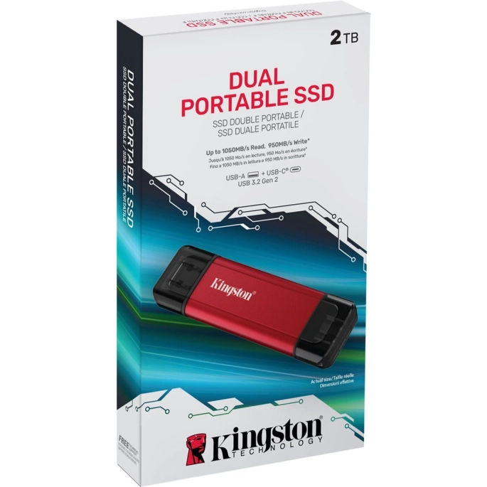 Внешний накопитель Kingston Dual Portable SSD SPSD/2TB. Фото4