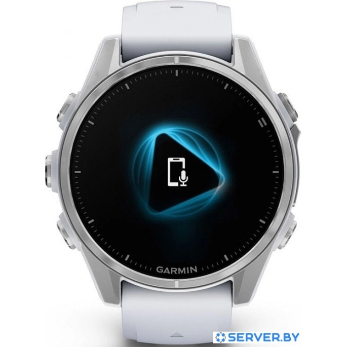 Умные часы Garmin Fenix 8 43мм (серебристый, белый ремешок). Фото4