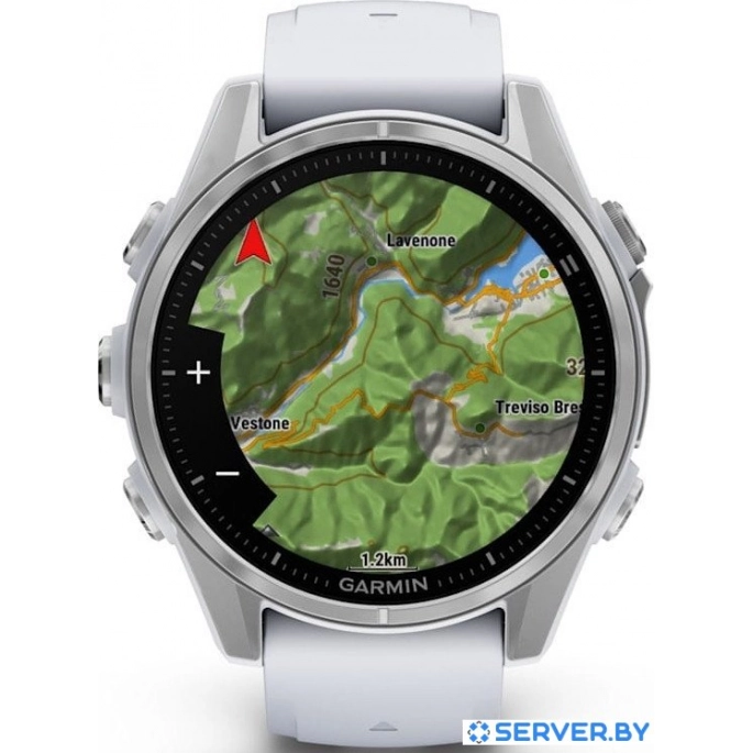 Умные часы Garmin Fenix 8 43мм (серебристый, белый ремешок). Фото5