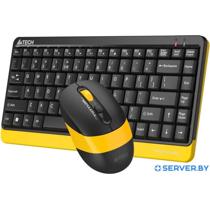 Офисный набор A4Tech Fstyler FG1110 (черный/желтый). Фото3