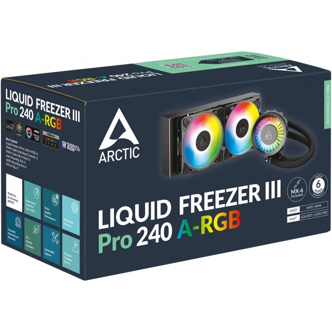 Система жидкостного охлаждения для процессора Arctic Liquid Freezer III Pro 240 A-RGB ACFRE00182A. Фото5