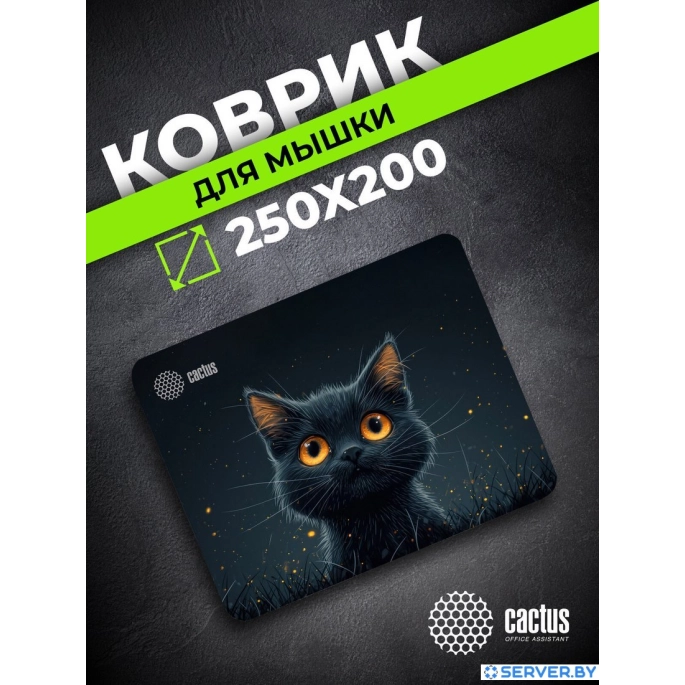 Коврик для мыши CACTUS Black Cat CS-MPC-D09S. Фото3