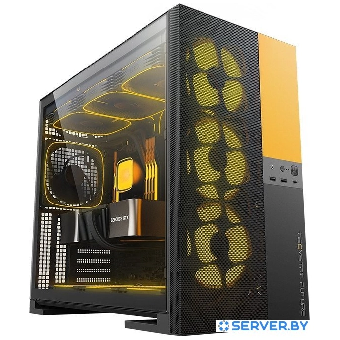 Корпус Geometric Future Model 5 Vent 5FAN (черный/желтый). Фото2