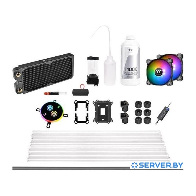 Система жидкостного охлаждения для процессора Thermaltake Pacific C240 DDC Hard Tube Water Cooling Kit CL-W242-CU12SW-A. Фото1