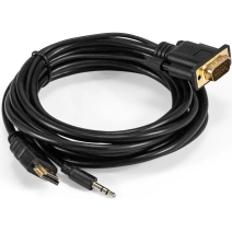 Кабель ExeGate EX-HDMIM-VGAM-3.5JackS-3.0