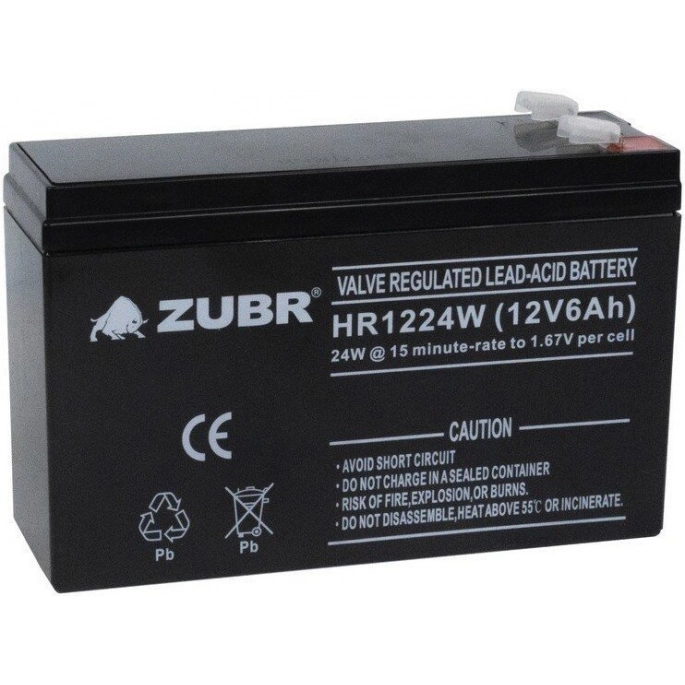 Аккумулятор для ИБП Zubr HR 1224 W (12В/6 А·ч). Фото1
