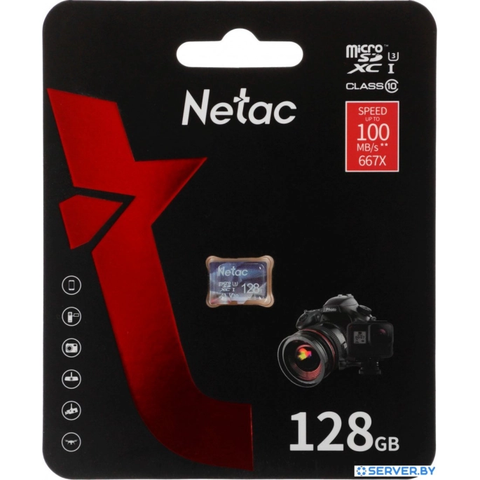 Карта памяти Netac microSDXC P500 Ultra 128GB. Фото1