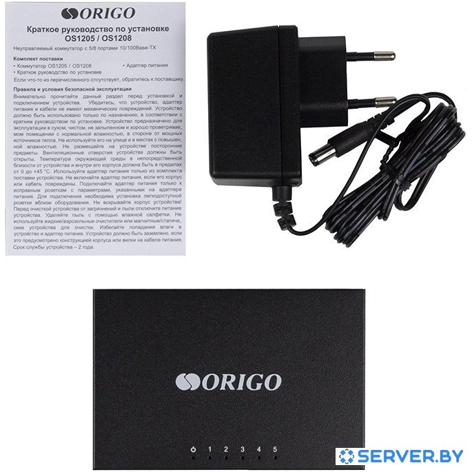 Неуправляемый коммутатор Origo OS1205/A1A. Фото5