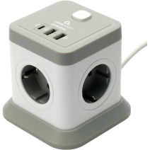 Сетевой фильтр Cablexpert TWR-4-CU2-W-2