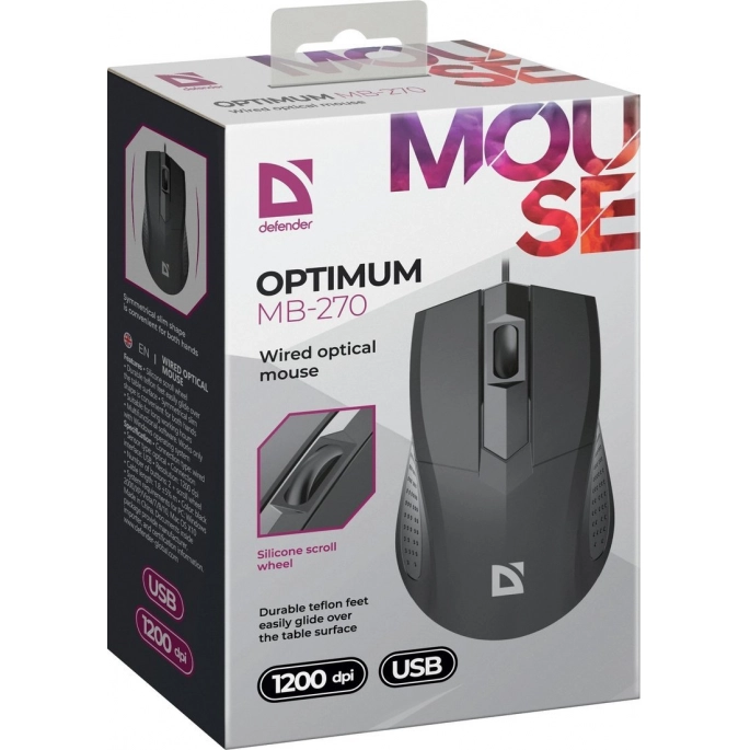 Мышь Defender Optimum MB-270 Pro (черный). Фото4