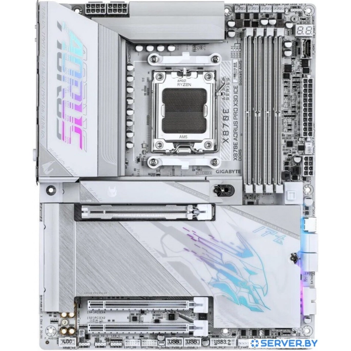 Материнская плата Gigabyte X870E Aorus Pro X3D Ice. Фото1