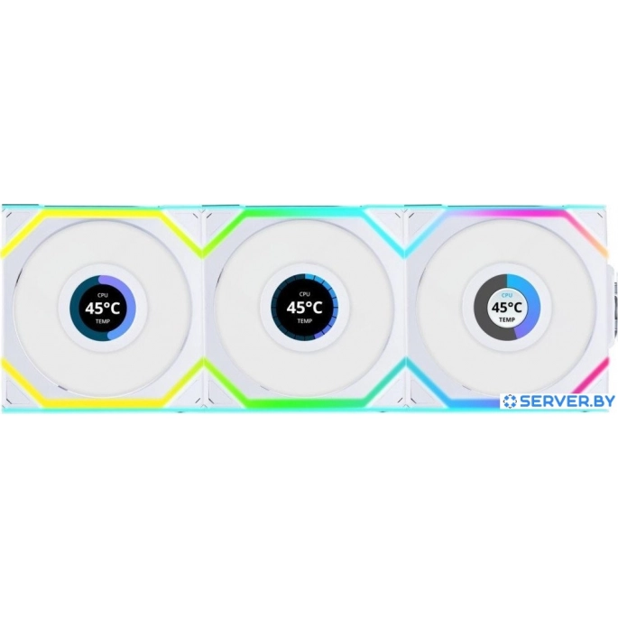 Комплект вентиляторов для корпуса с контроллером Lian Li Uni Fan SL 120 Wireless LCD Reverse G99.12RSLLCD1W3W.R0. Фото2