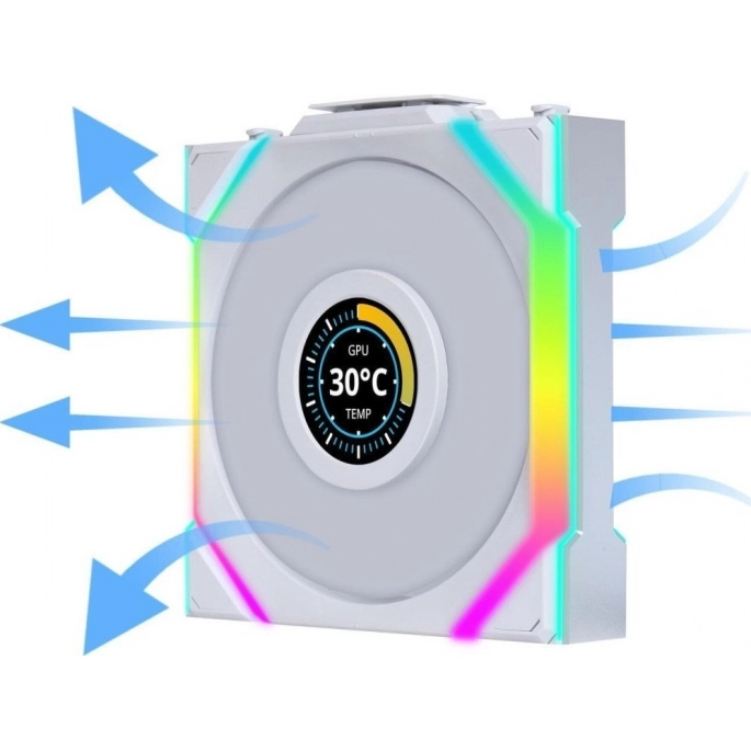 Комплект вентиляторов для корпуса с контроллером Lian Li Uni Fan SL 120 Wireless LCD Reverse G99.12RSLLCD1W3W.R0. Фото5