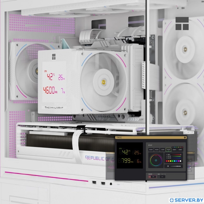 Кулер для процессора Thermalright Phantom Spirit 120 Digital SNOW (черный). Фото5