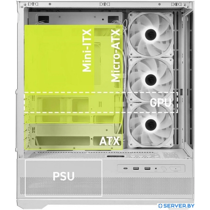 Корпус MSI MAG Pano 110R PZ (белый). Фото4
