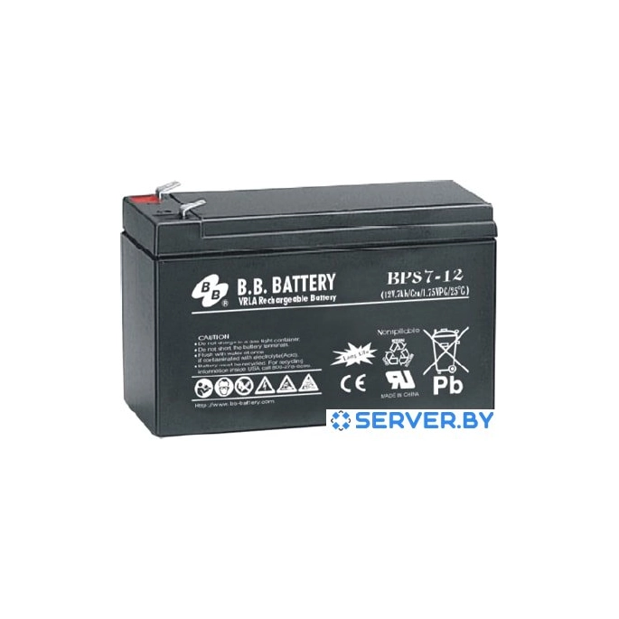 Аккумулятор для ИБП B.B. Battery BPS7-12 (12В/7 А·ч). Фото1