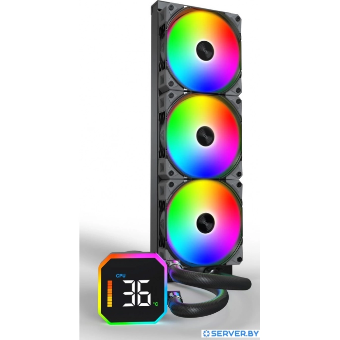 Система жидкостного охлаждения для процессора Montech HyperFlow Digital 360 (черный). Фото4