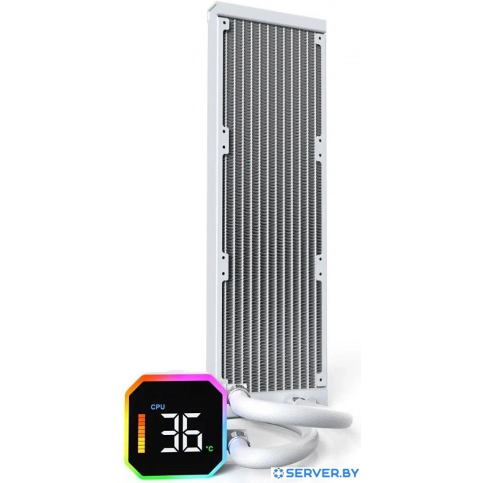 Система жидкостного охлаждения для процессора Montech HyperFlow Digital 360 (белый). Фото4