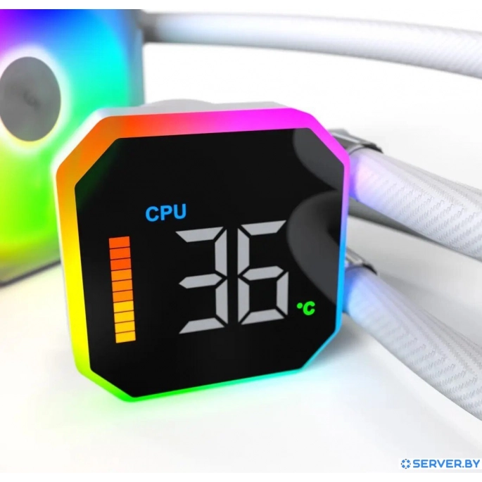 Система жидкостного охлаждения для процессора Montech HyperFlow Digital 360 (белый). Фото6