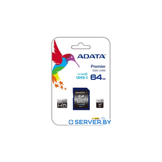 Карта памяти A-Data Premier SDXC UHS-I (Class 10) 64GB (ASDX64GUICL10-R). Фото3