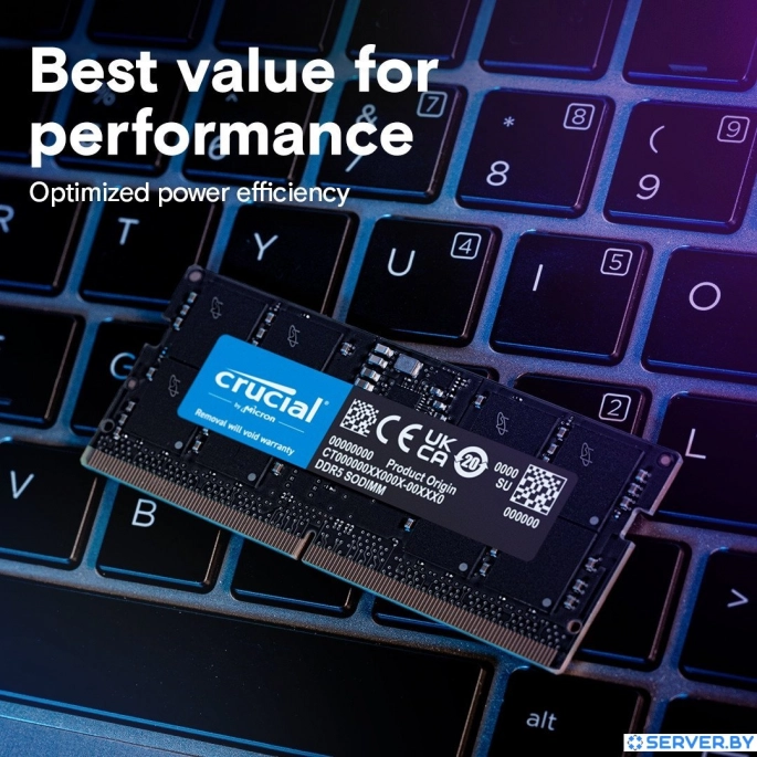 Оперативная память Crucial 8ГБ DDR5 SODIMM 5600 МГц CT8G56C46S5. Фото6