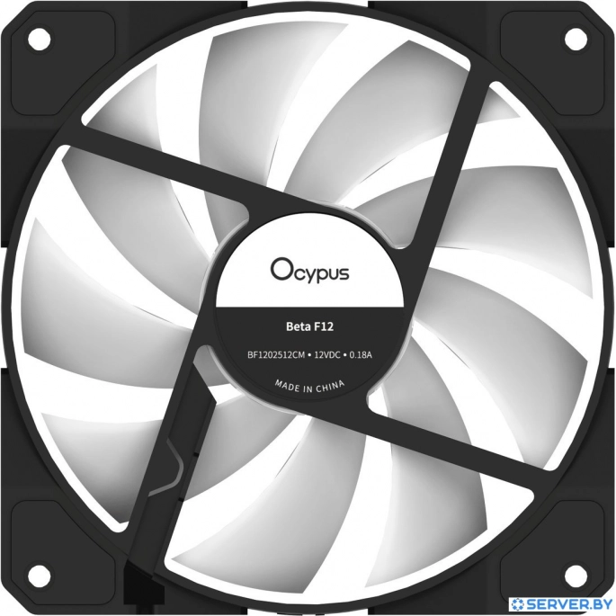 Вентилятор для корпуса Ocypus Beta F12 BK ARGB Reverse Blade Beta-F12-BK1AM01X-GL. Фото5