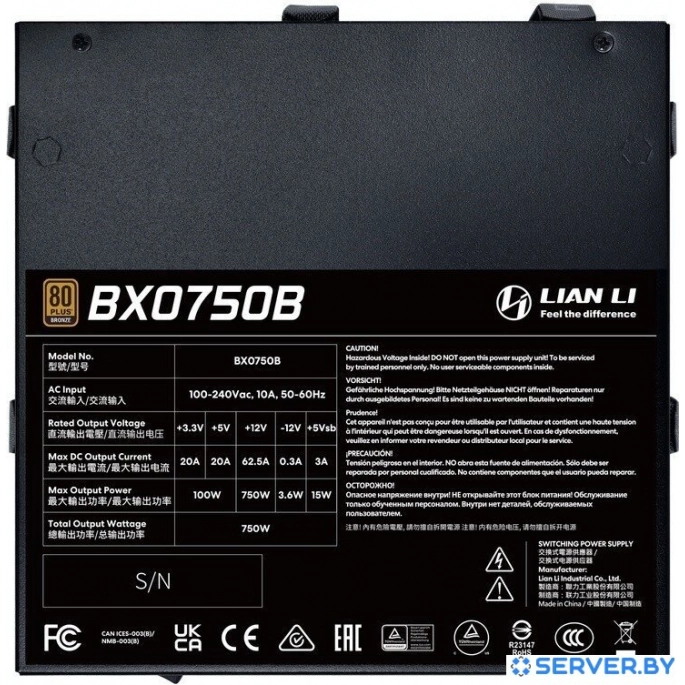 Блок питания Lian Li RB 750 G9P.BX0750B.B000.RU. Фото6