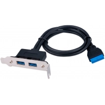 Планка Cablexpert CC-USB3-RECEPTACLE-LP