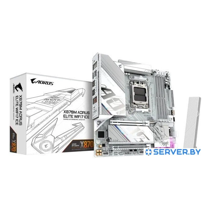 Материнская плата Gigabyte X870M Aorus Elite WiFi7 Ice. Фото6