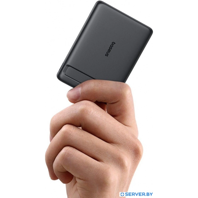 Внешний аккумулятор Baseus PicoGo AM31 Mini Magnetic Power Bank with Stand 20W 5000mAh (черный). Фото3