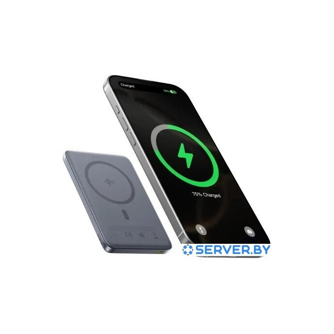 Внешний аккумулятор Baseus PicoGo AM41 Ultra-Slim Qi2 Magnetic Power Bank 10000mAh (серый). Фото4