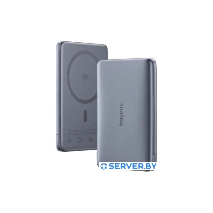 Внешний аккумулятор Baseus PicoGo AM41 Ultra-Slim Qi2 Magnetic Power Bank 10000mAh (серый). Фото5