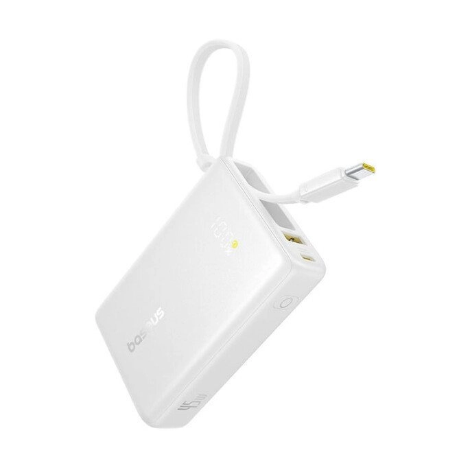 Внешний аккумулятор Baseus Picogo PPPG-1W45C Digital Display Power Bank 45W 10000mAh (белый). Фото1