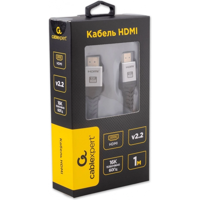 Кабель Cablexpert CCP-HDMI16K-1M HDMI - HDMI (1 м, серый). Фото4