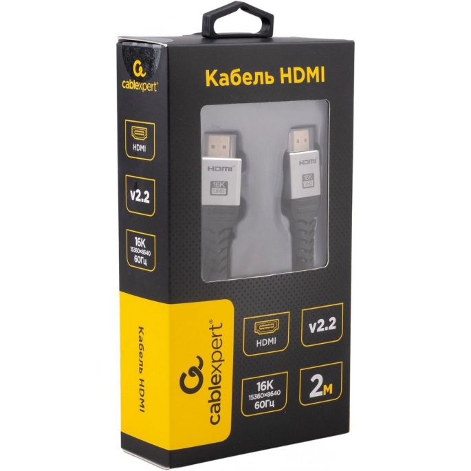 Кабель Cablexpert CCP-HDMI16K-2M HDMI - HDMI (2 м, серый). Фото4
