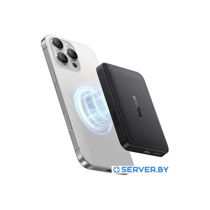 Внешний аккумулятор Baseus EnerFill FM12 Qi2 Magnetic Power Bank 22.5W 10000mAh (черный). Фото3