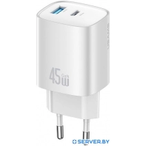 Сетевое зарядное Usams CC290 T66 45W GaN (белый)