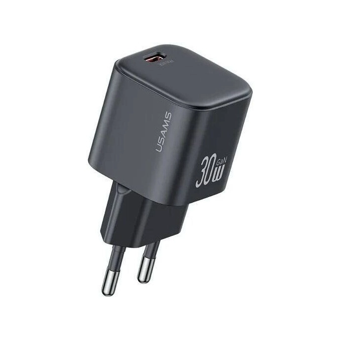 Сетевое зарядное Usams CC262 30W GaN (черный). Фото1