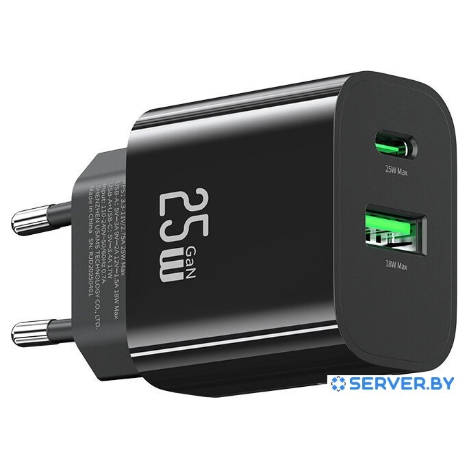 Сетевое зарядное Usams CC315 T65 25W (черный). Фото3