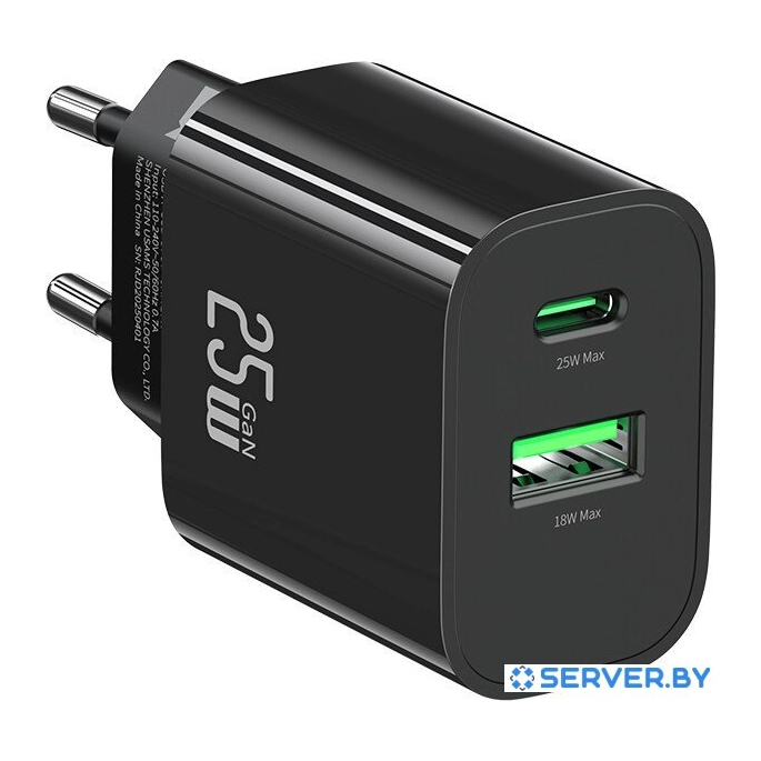 Сетевое зарядное Usams CC315 T65 25W (черный). Фото4